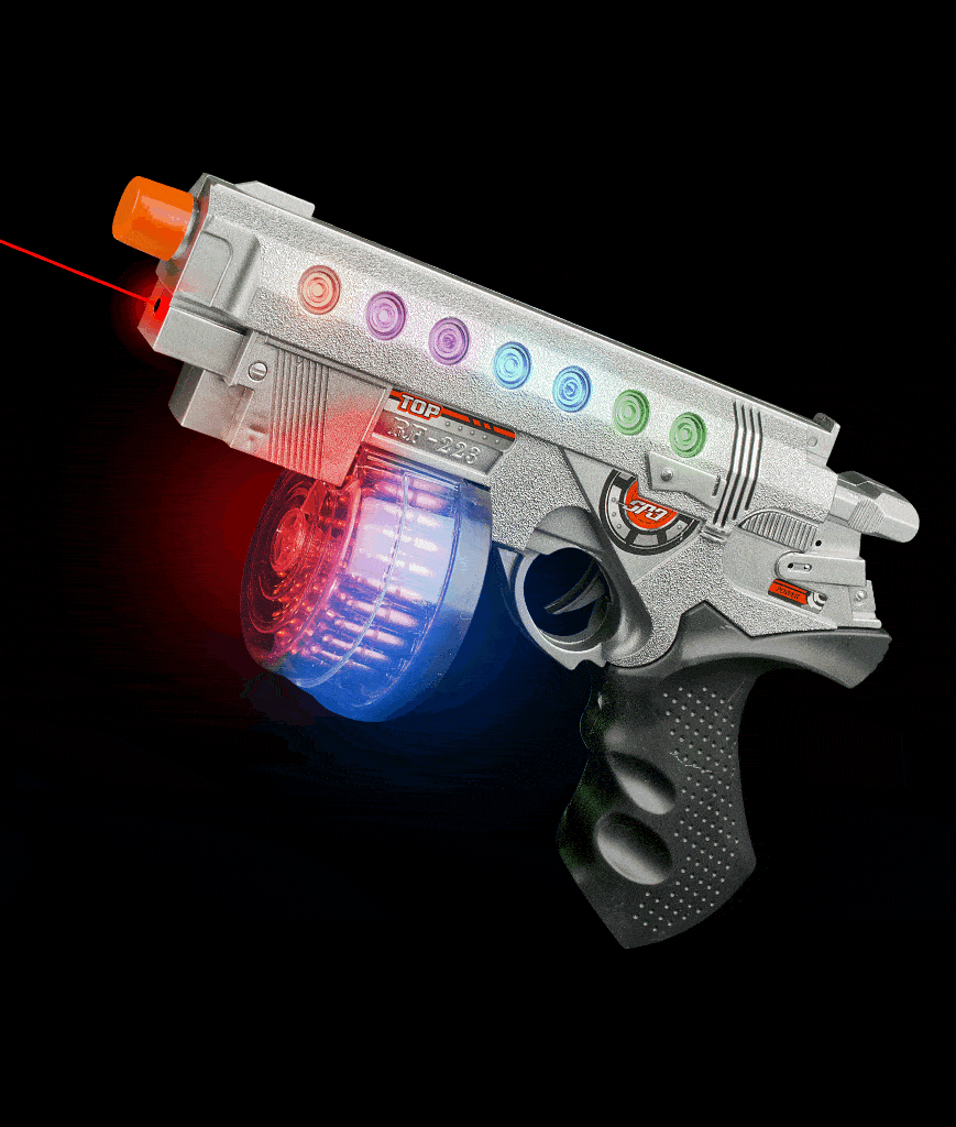 toy laser gun and laser target system