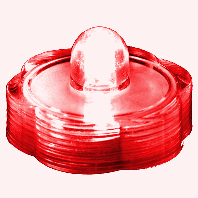 Submersible Floral LED Light Red