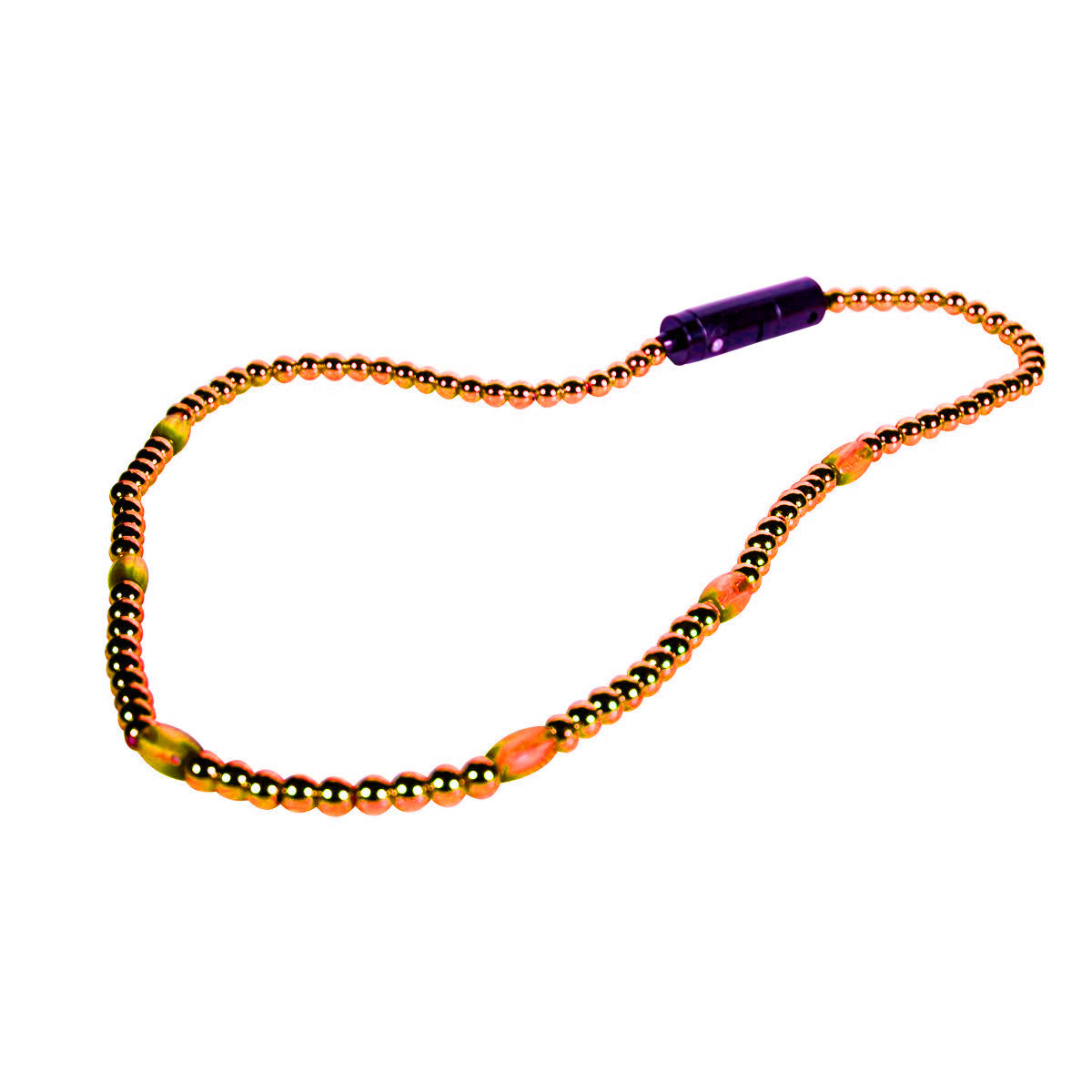 LED Necklace with Orange BEADS