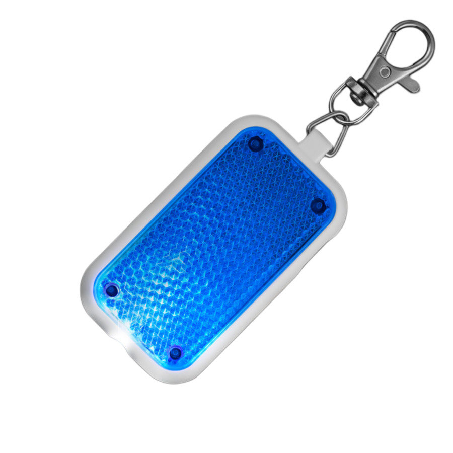 Blue Personal Safety Emergency Keychain Set FLASHLIGHT Blinkers