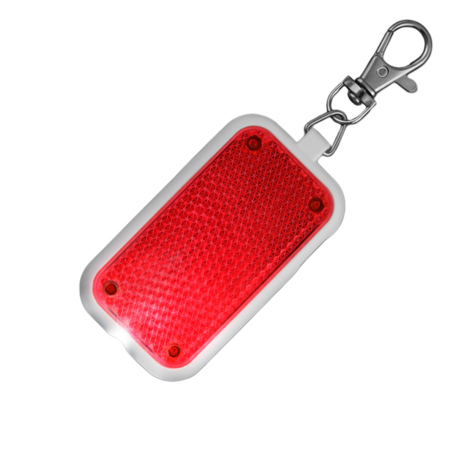 Red Personal Safety Emergency Keychain Set FLASHLIGHT Blinkers
