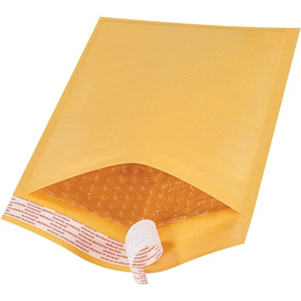 Self Seal 7 1/4 by 12 Inches Bubble Mailer ENVELOPE Golden Kraft Exterior