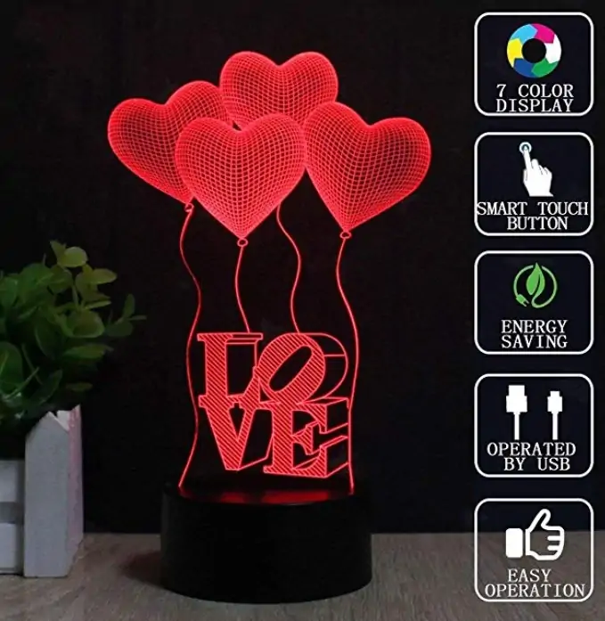 Heart-Shaped LED Lamp with a Neon Twist