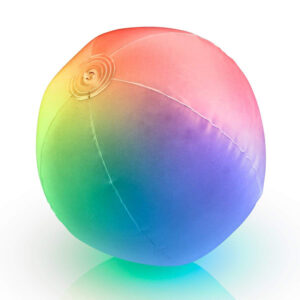 32 Inch Multicolored Inflatable Light Up Beach Ball