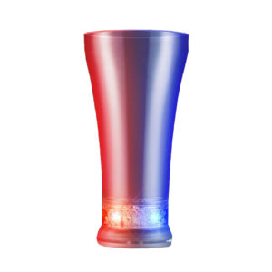 Pilsner Glass Red White Blue