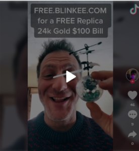 Read more about the article TikTok Free Gold Replica $100 Bill Promo with Drone Prize