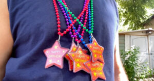 Huge Happy Birthday Star Assorted Beaded Necklace
