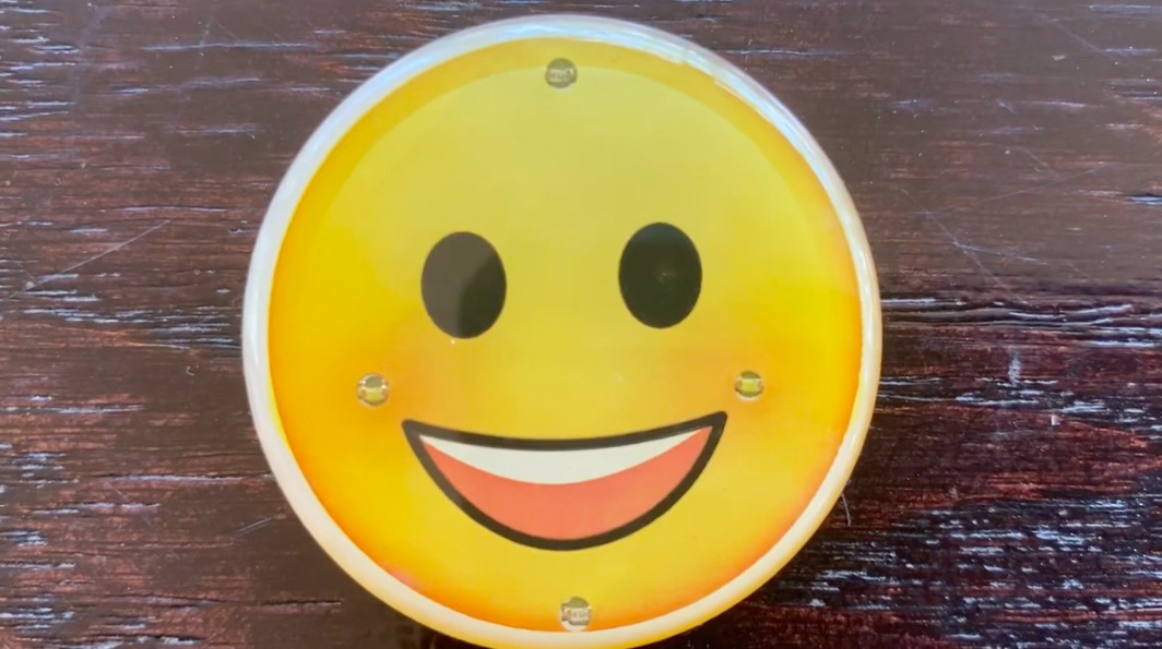 Classic Face Emoji Light Up LED Party Pin