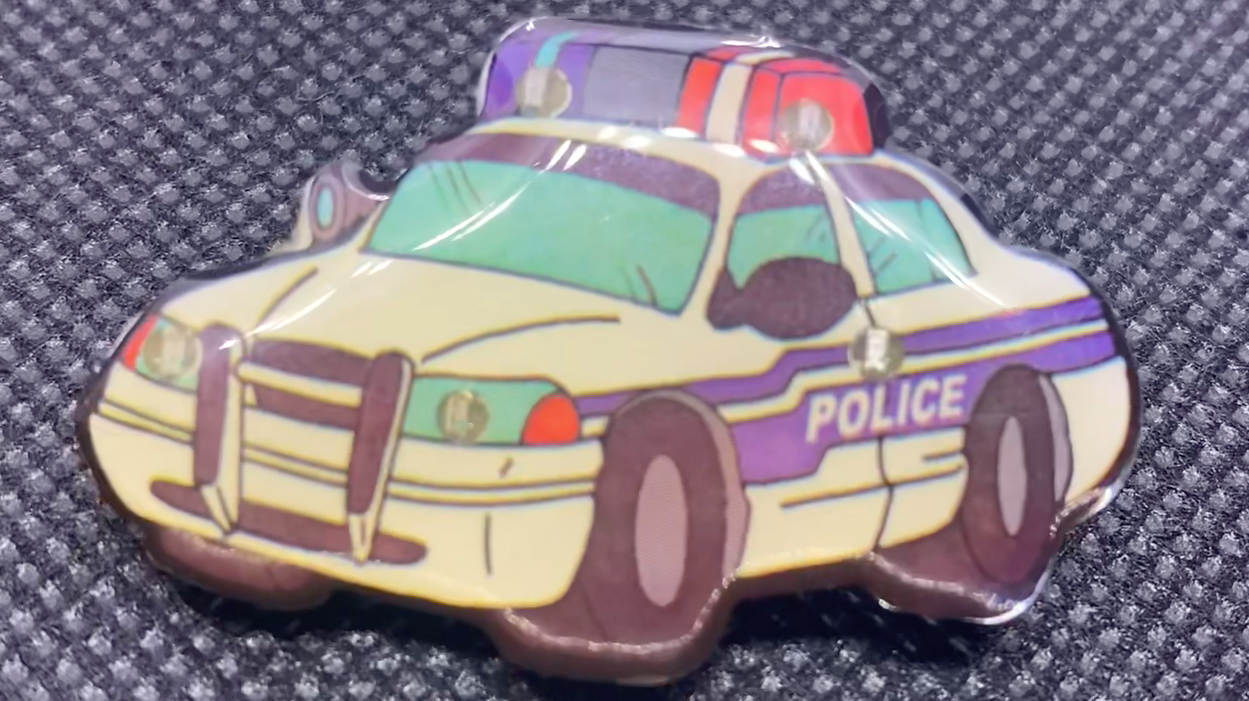 Police Car Flashing Body Light Lapel Pins