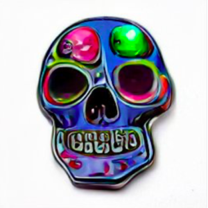Introducing Blue Candy Skull Flashing LED Blinkee Pin NFTs on OpenSea