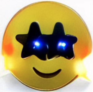 Introducing NFT Star Eyes Emoji Flashing Lapel Pin NFTs on OpenSea