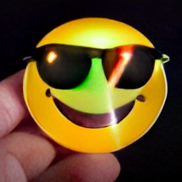 Introducing Cool Dude Sunglasses Emoji Flashing LED Blinkee Pin NFTs on OpenSea