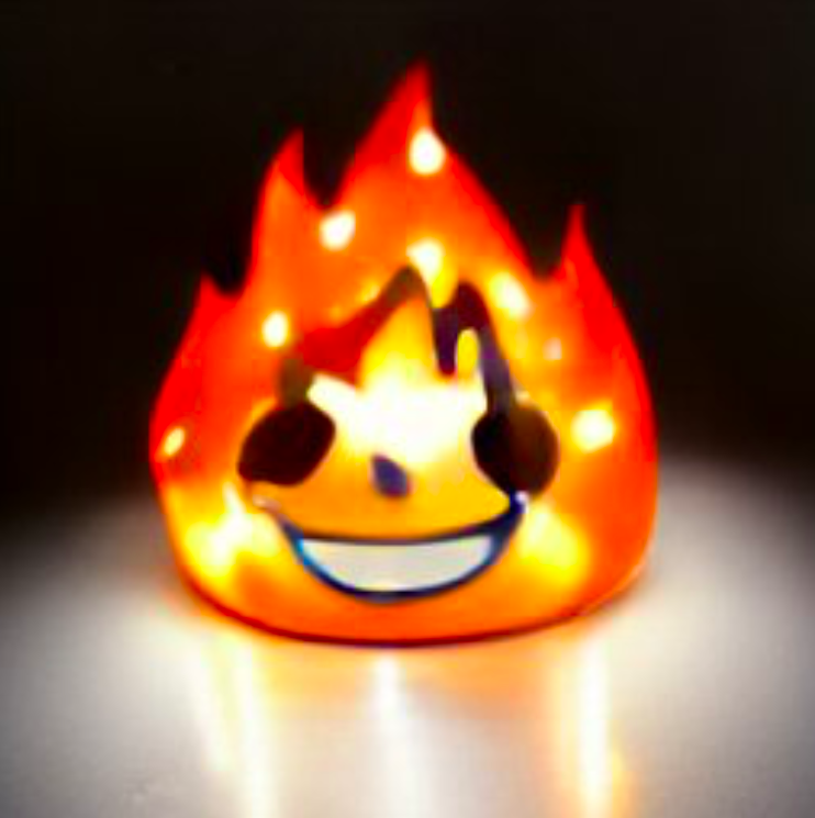 Introducing Fire Emoji Flashing LED Blinkee Pin