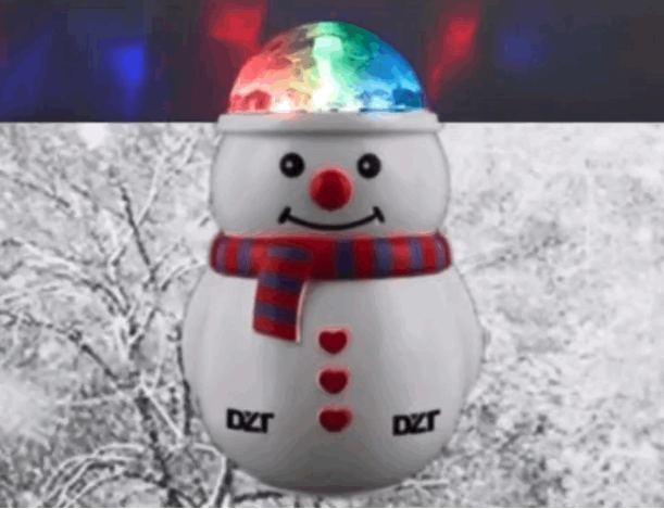 Light Up Christmas Snowman Glowing Prism Projector Home Decoration Centerpiece