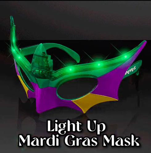 Light Up Mardi Gras Mask