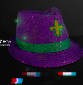 Read more about the article Light Up Mardi Gras Fleur de Lis Fedora