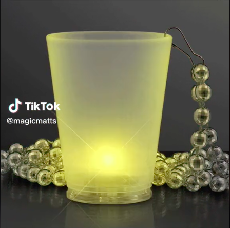 Multi Color LED Beaded Shot Glass Necklaces
