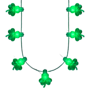 Read more about the article Flashing Jumbo Acrylic Shamrock Charms Necklace