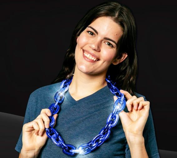 Light Up Blue Chain Necklace