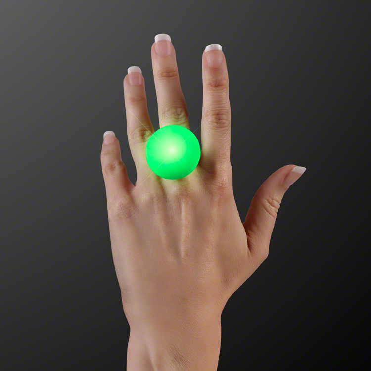 Huge Blink and Glow Green LED Light Up Ring