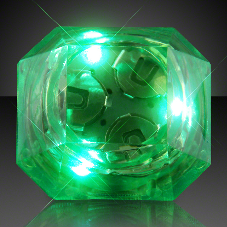 Huge Gem Ring Green Diamond