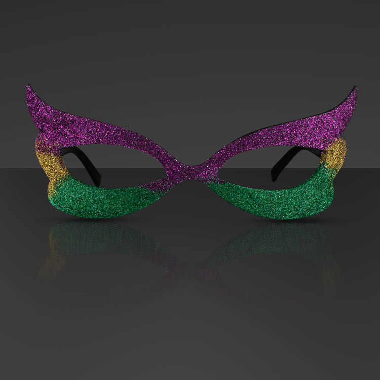 Sparkling Glitter Eyeglasses Mask for Mardi Gras New Orleans