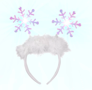 Flashing Snowflake Head Boppers Light Up Headband