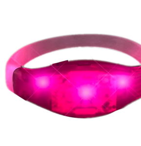 Sound Reactive Pink LED Party Bracelet – Wristband for Concerts