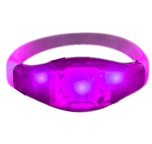Sound Reactive Purple LED Party Bracelet – Wristbands for Concerts