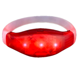 Sound Activated Red LED Bracelet