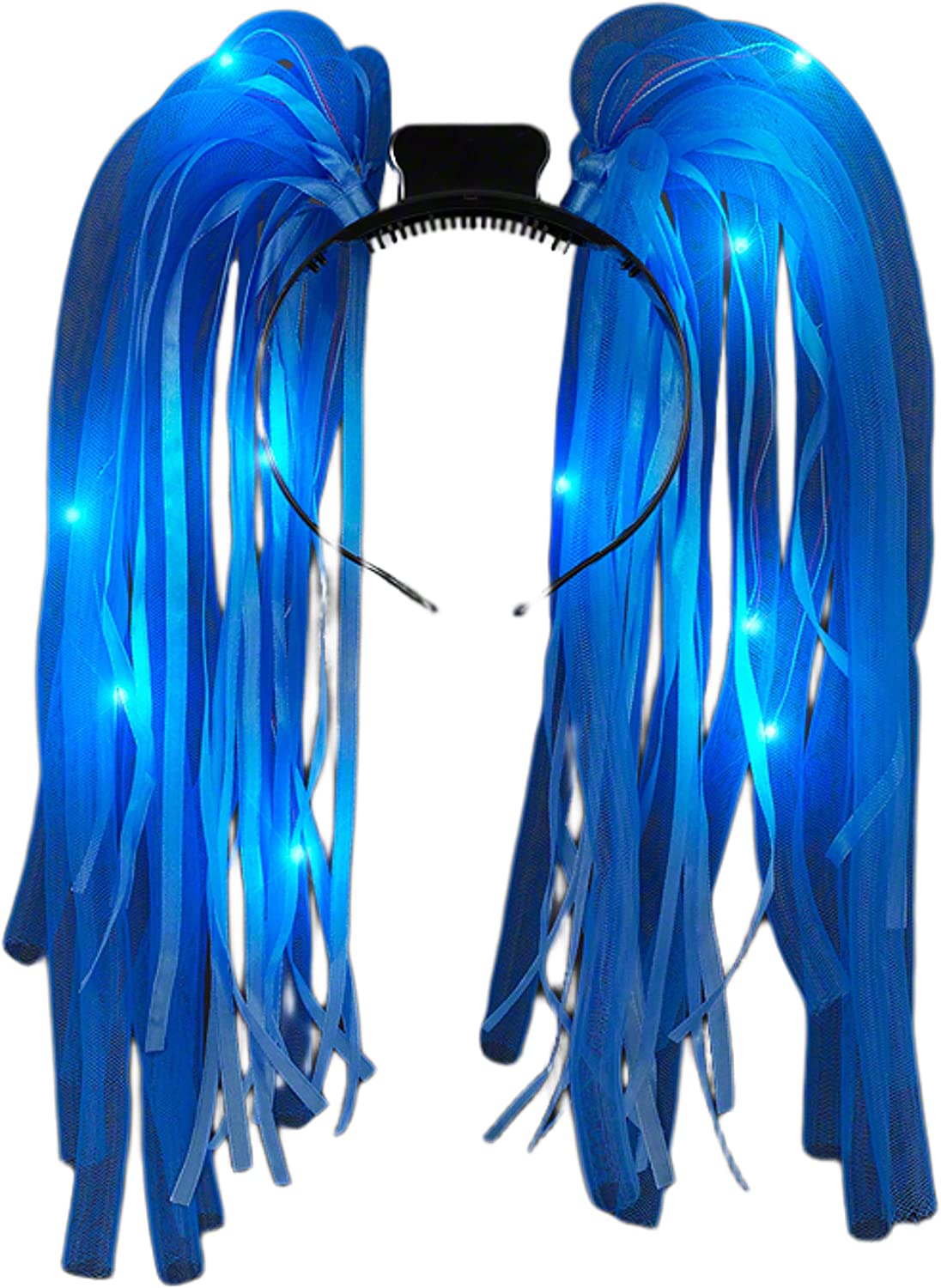 Blue LED Noodle Headband Flashing Dreads