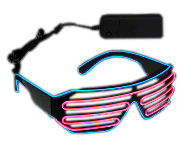 Electro Luminescent Pink and Blue Shutter Shades
