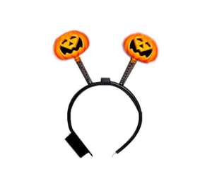 LED Pumpkin Head Boppers Headband