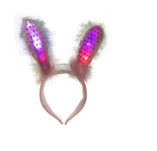 LED Light Up Pink Bunny Ears