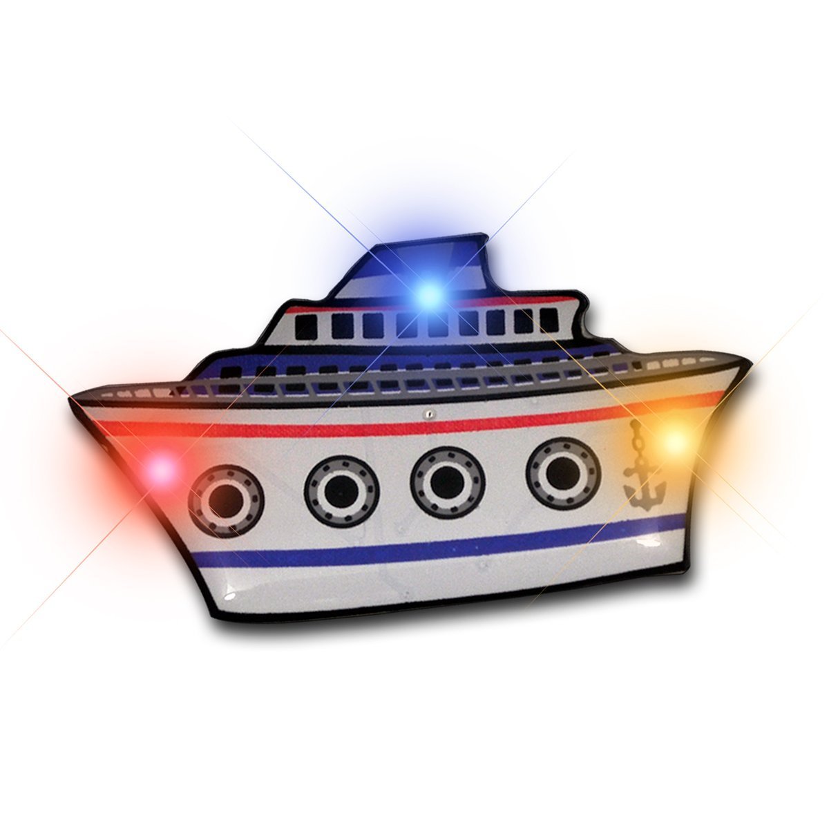 Cruise Ship Flashing Body Light Lapel Pins
