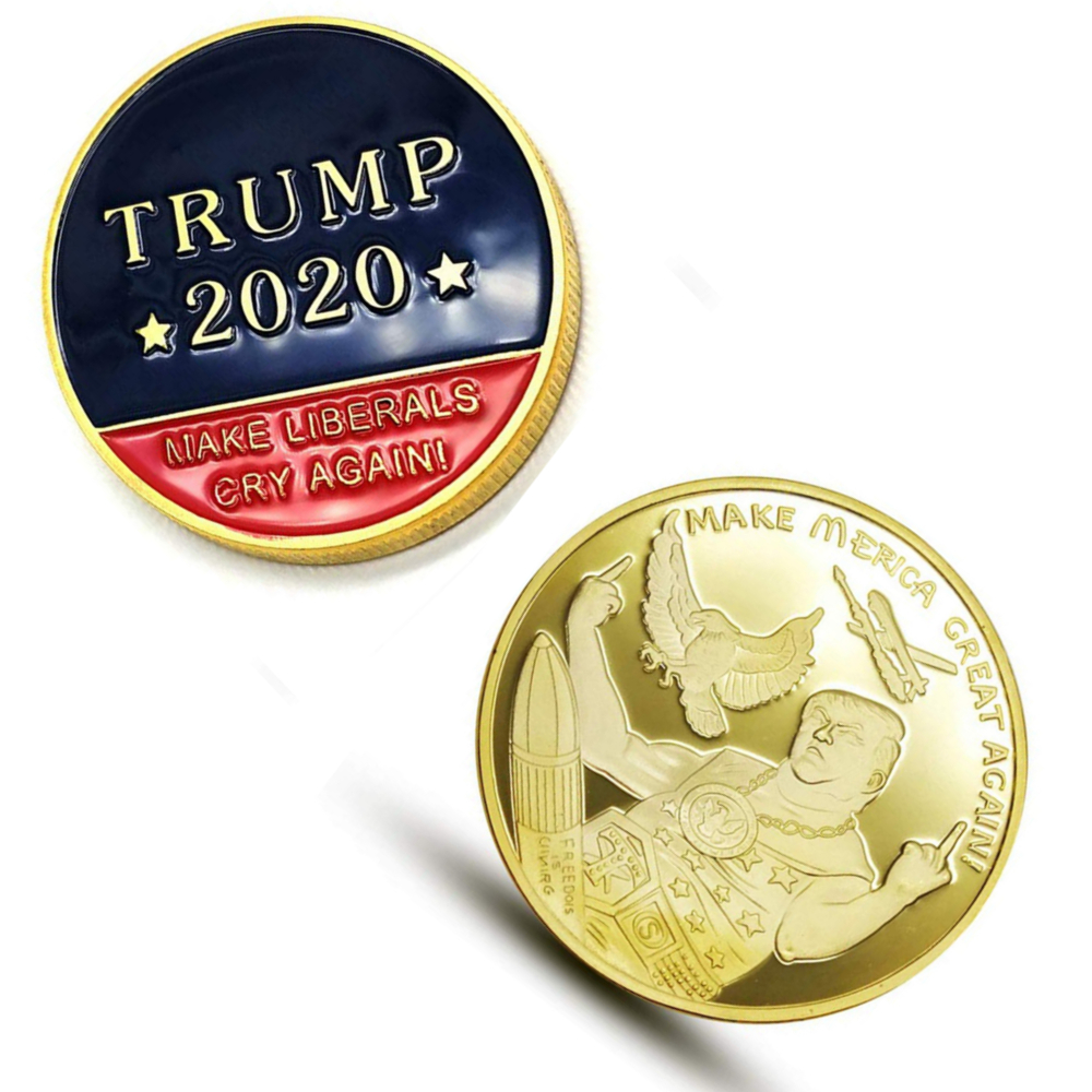 Donald Trump 2020 Merica Gold Commemorative MAGA Coins