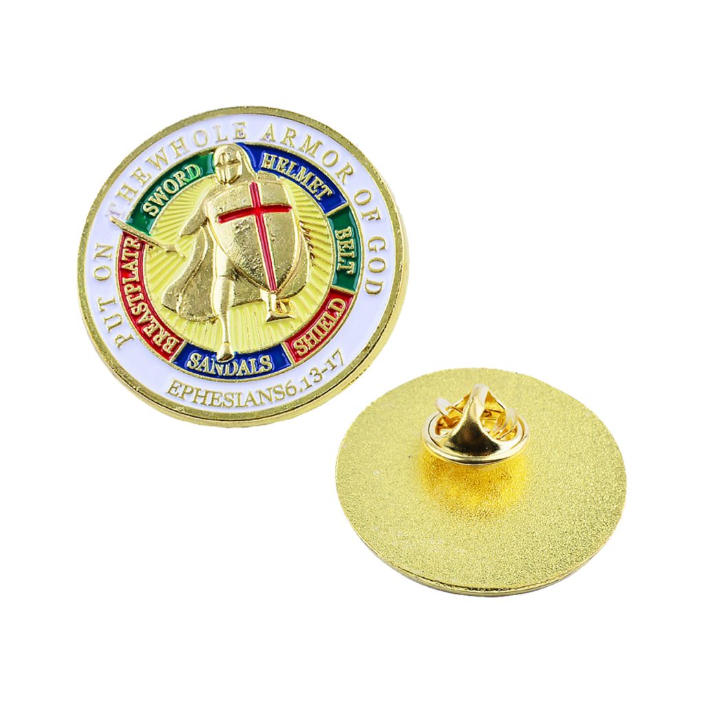 Armor Of God Gold Plated Hard Enamel Lapel Pin 2[1]