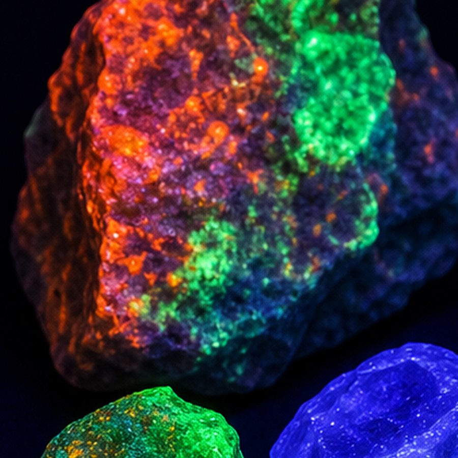 fluorescent minerals under black light