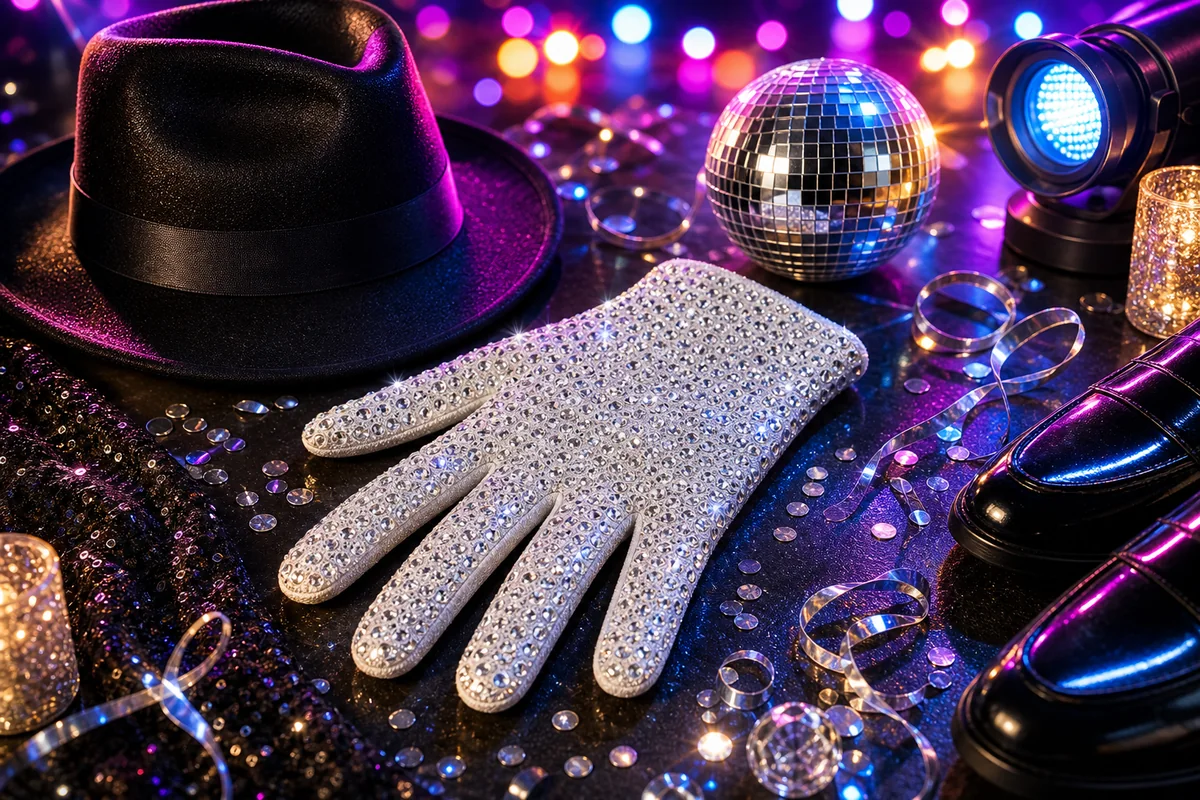 Sequin glove used as a Michael Jackson inspired party costume accessory