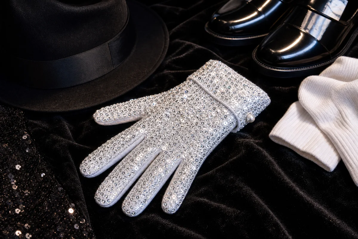 Right hand sequin glove for a Michael Jackson inspired costume