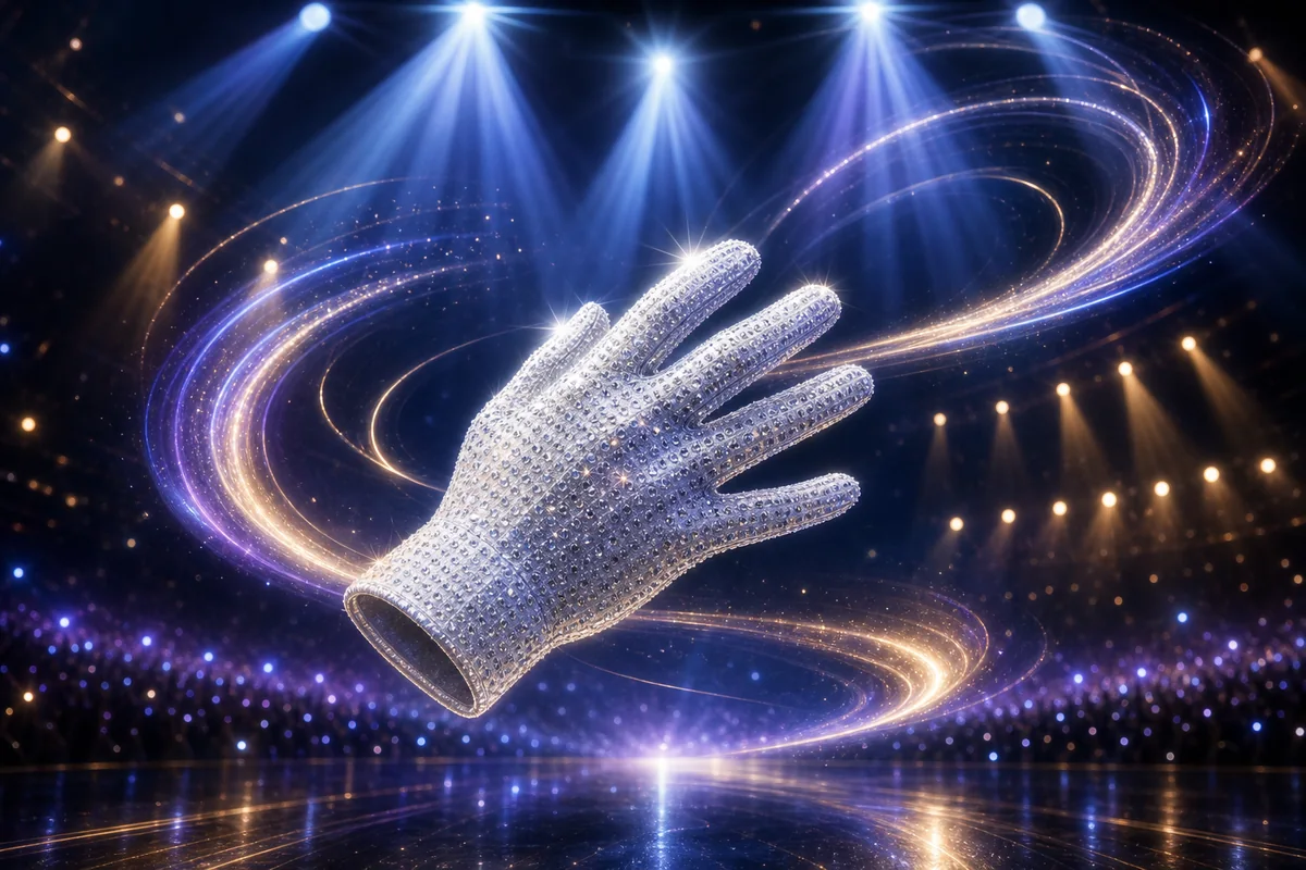 Illustration showing why one sparkling glove helped Michael Jackson hand movements stand out on stage