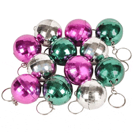 1 Dozen Disco Ball Keychains Assorted Colors All Products