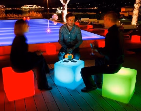 Huge LED Cube Light Chair Stool Table Furniture All Products 8