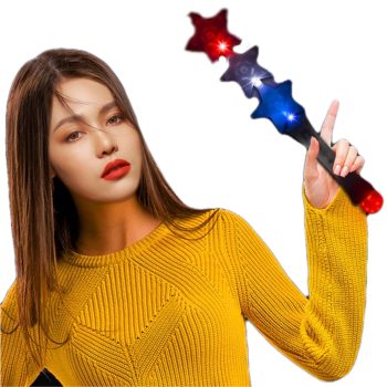 3 Star Red White Blue Wand 4th of July
