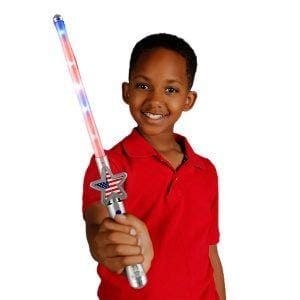 American Flag Star Light Wand 2 Inch Glow Sticks