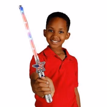 American Flag Star Light Wand 2 Inch Glow Sticks