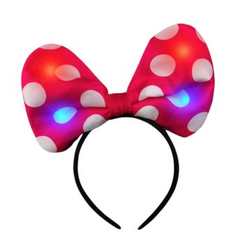 Light Up Soft Bow Headband Assorted All Products