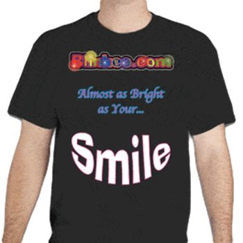 Blinkeedotcom Smile T Shirt Medium LED Fashion and Costumes