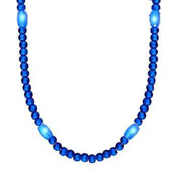 LED Necklace with Blue Beads 4th of July