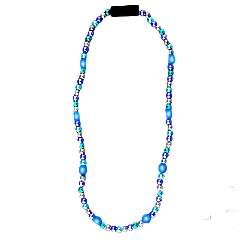 Brilliant Blue LED Bead Necklace 4th of July 3